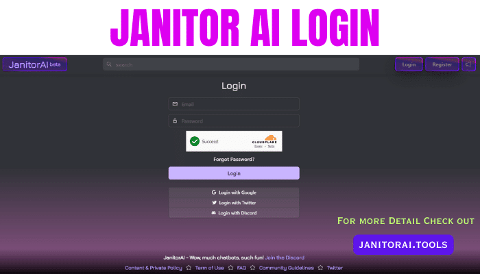Janitor AI Login and Sign Up